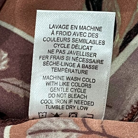 Cynthia Rowley Floral Patchwork Print Button Up Top Size 1X Bloomcore Cottage - Picture 7 of 12